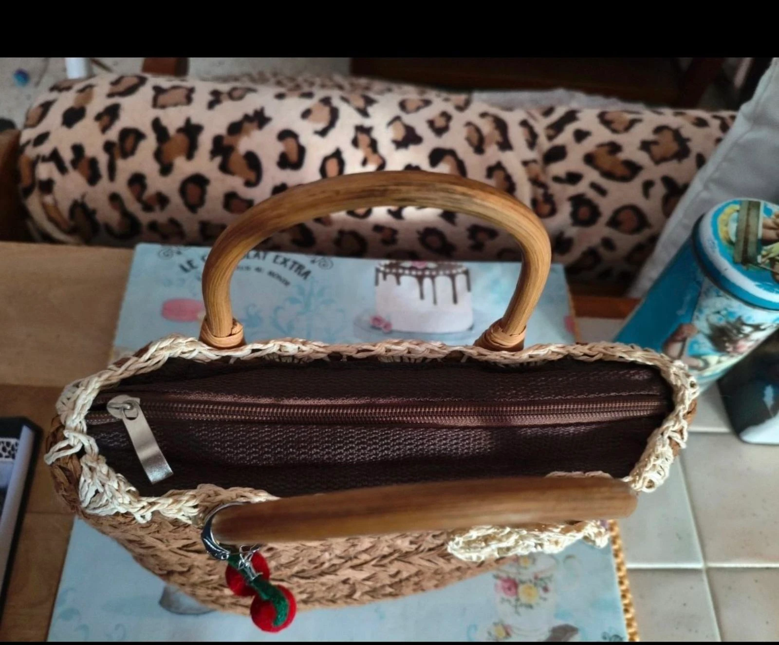 Bolsa de mão de vime vintage TBE – photo 8